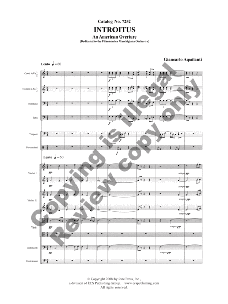 Introitus (Additional An American Overture) (Additional Chamber Orchestra) (Additional Full Score)