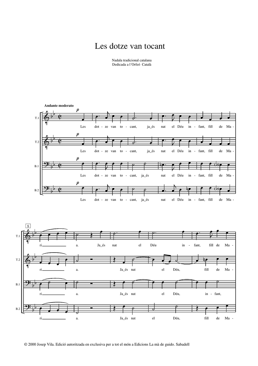 Les dotze van tocant. El dimoni escuat 4-Part scores gallery preview page 3