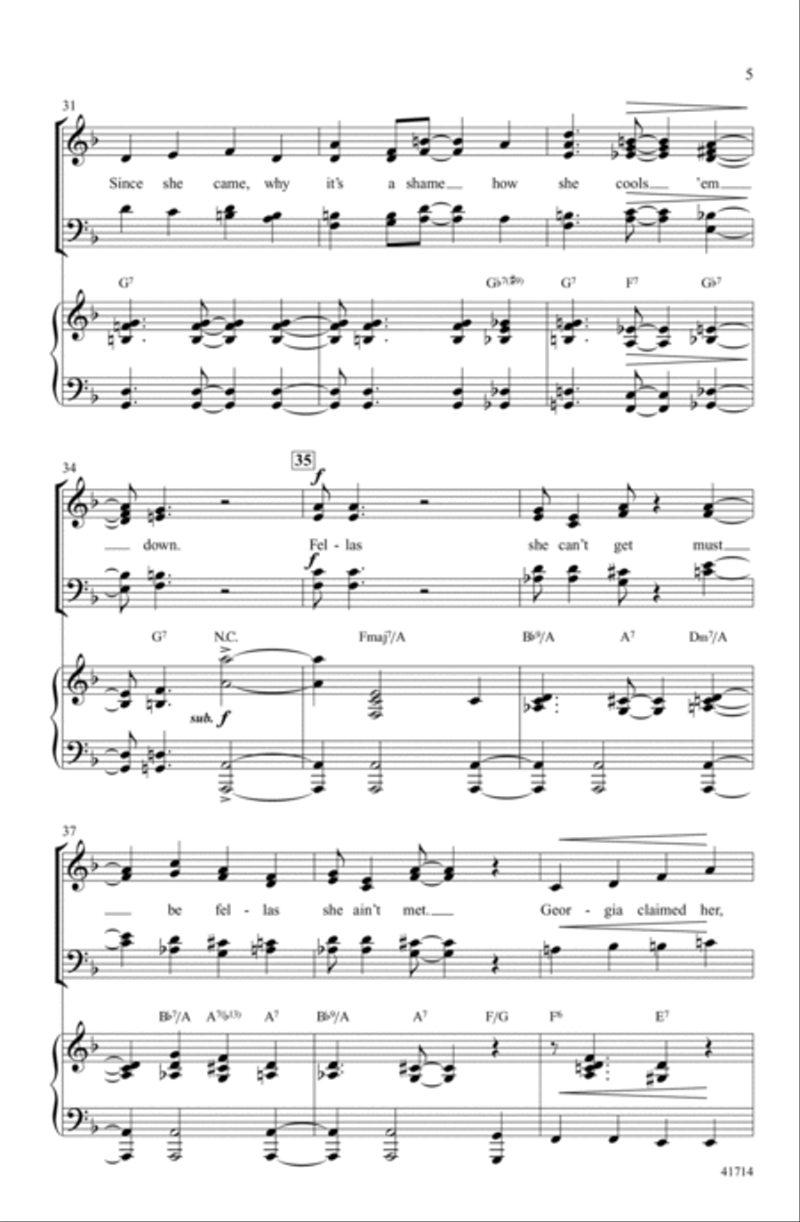 Sweet Georgia Brown Sweet Georgia Brown Choir scores gallery preview page 4