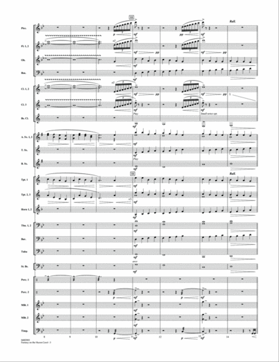 Fantasy on the Huron Carol - Conductor Score (Full Score) Concert Band scores gallery preview page 3