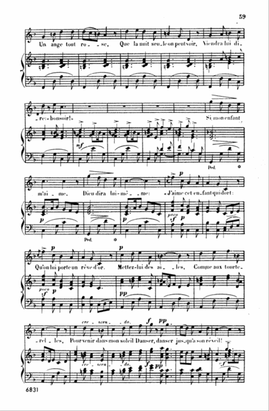 Bizet: Twenty Melodies-- Soprano or Tenor (French) Voice scores gallery preview page 2