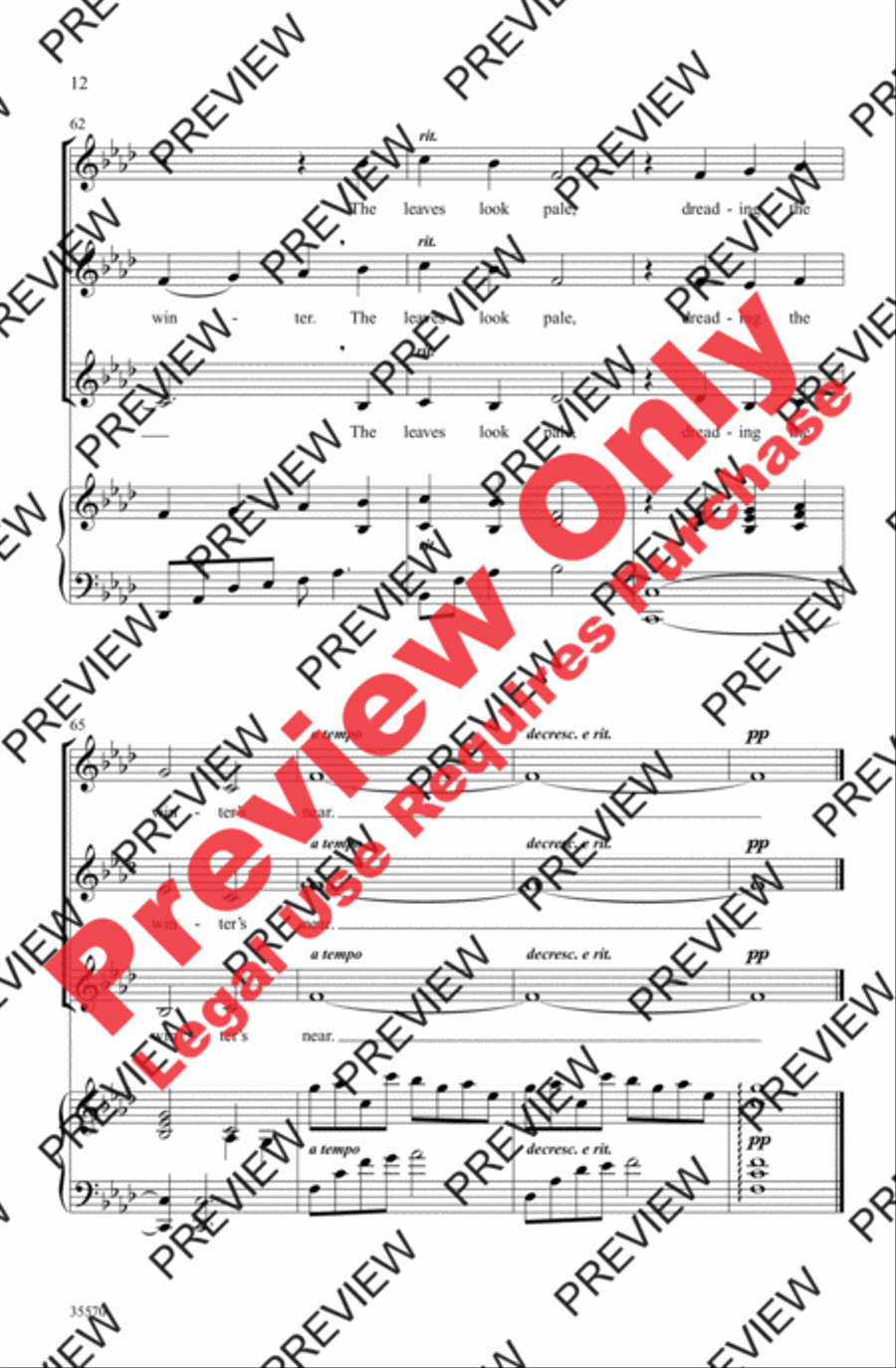 How Like a Winter Women's Choir scores gallery preview page 12