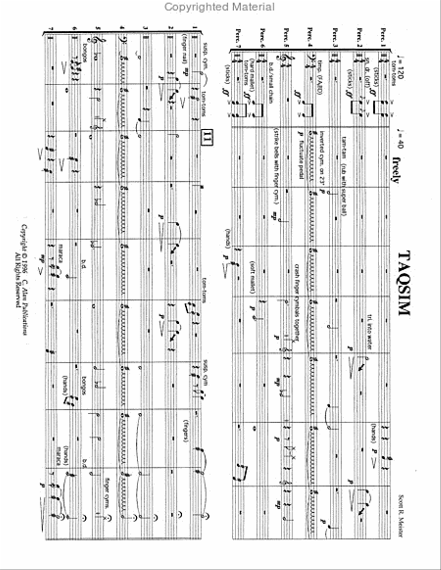 Taqsim Taqsim Percussion Ensemble scores gallery preview page 2