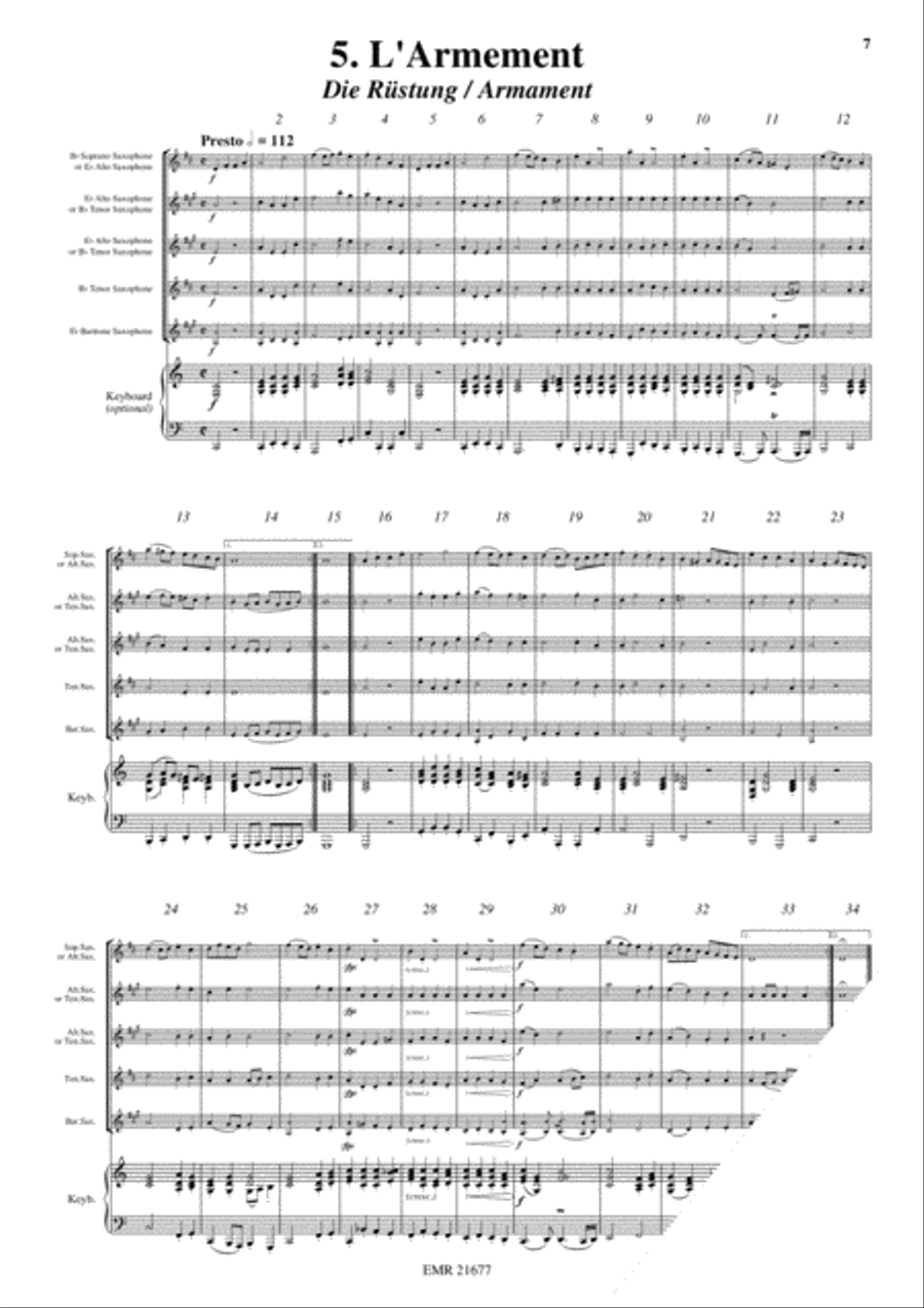 12 Heroic Marches 12 Heroic Marches Saxophone Quintet scores gallery preview page 7