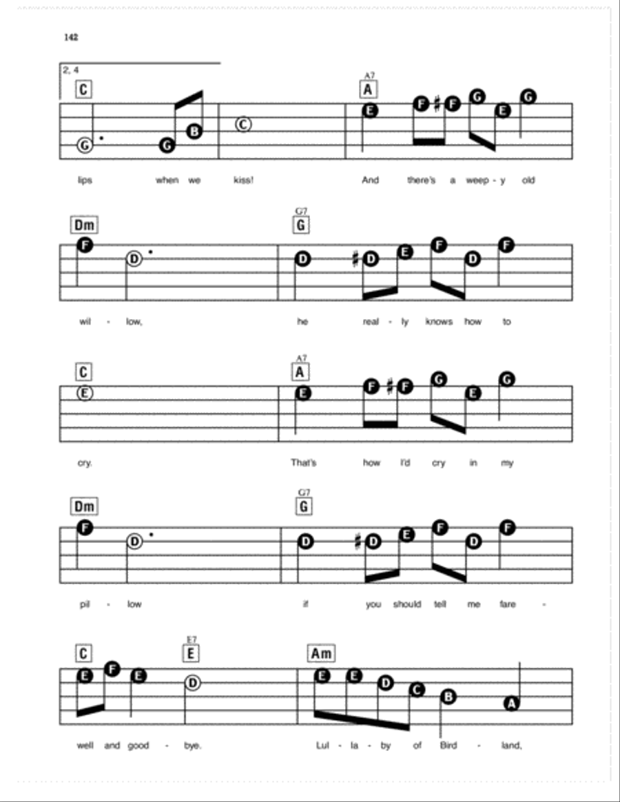 Lullaby Of Birdland Electronic Keyboard scores gallery preview page 2