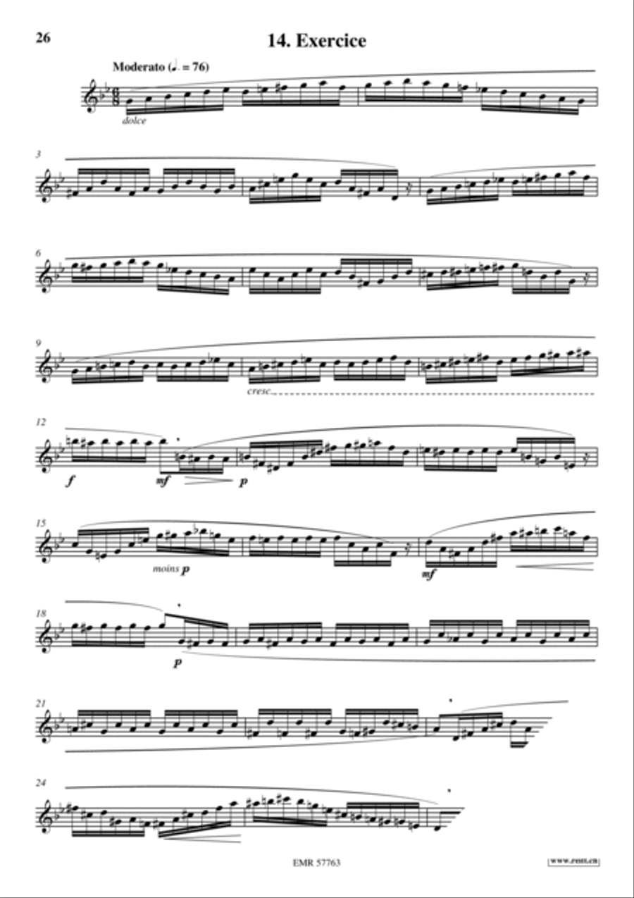 36 Etudes Transcendantes Flute Solo scores gallery preview page 16
