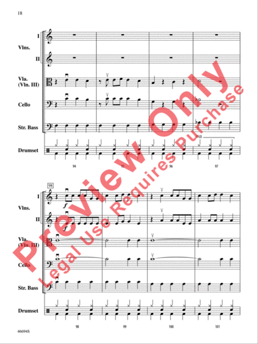 The LEGO Ninjago Movie: Selections from the Motion Picture Soundtrack String Orchestra scores gallery preview page 19