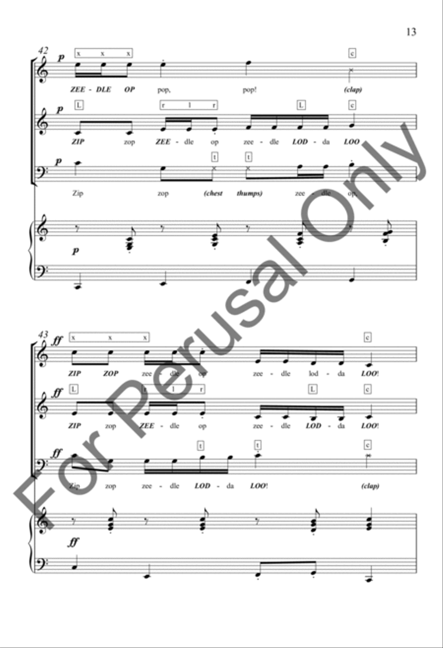 The Zip Zop Song The Zip Zop Song 3-Part scores gallery preview page 12