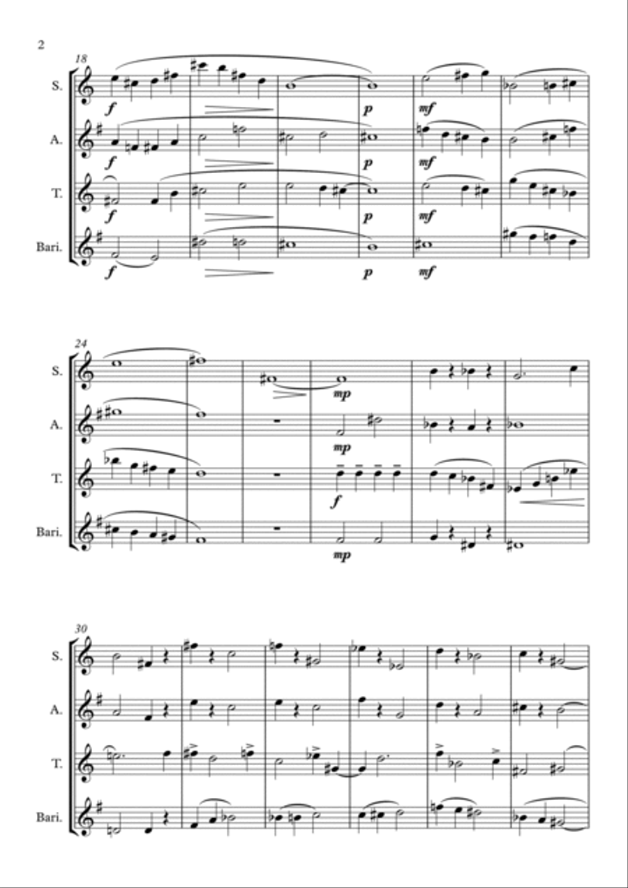 Oddball - Saxophone Quartet Saxophone Quartet scores gallery preview page 2