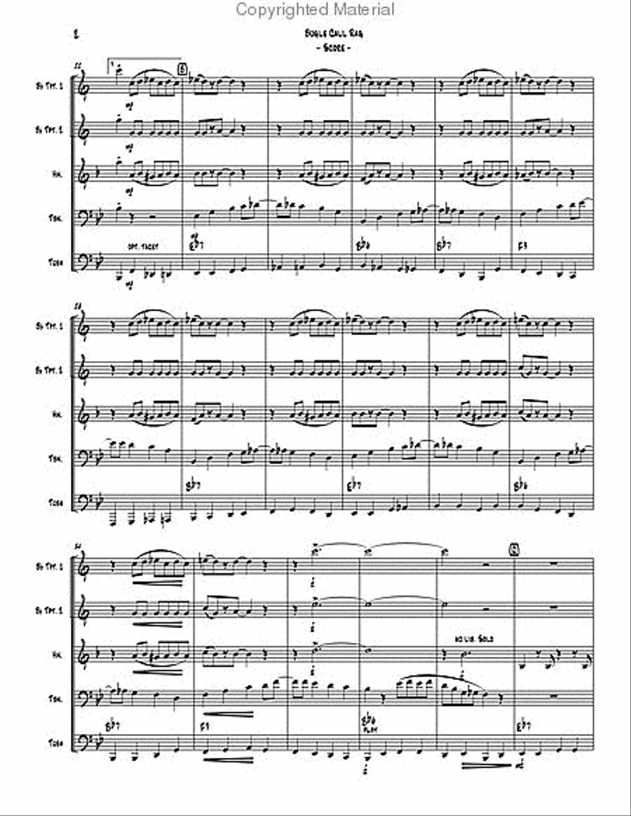 Bugle Call Rag Brass Quintet scores gallery preview page 3
