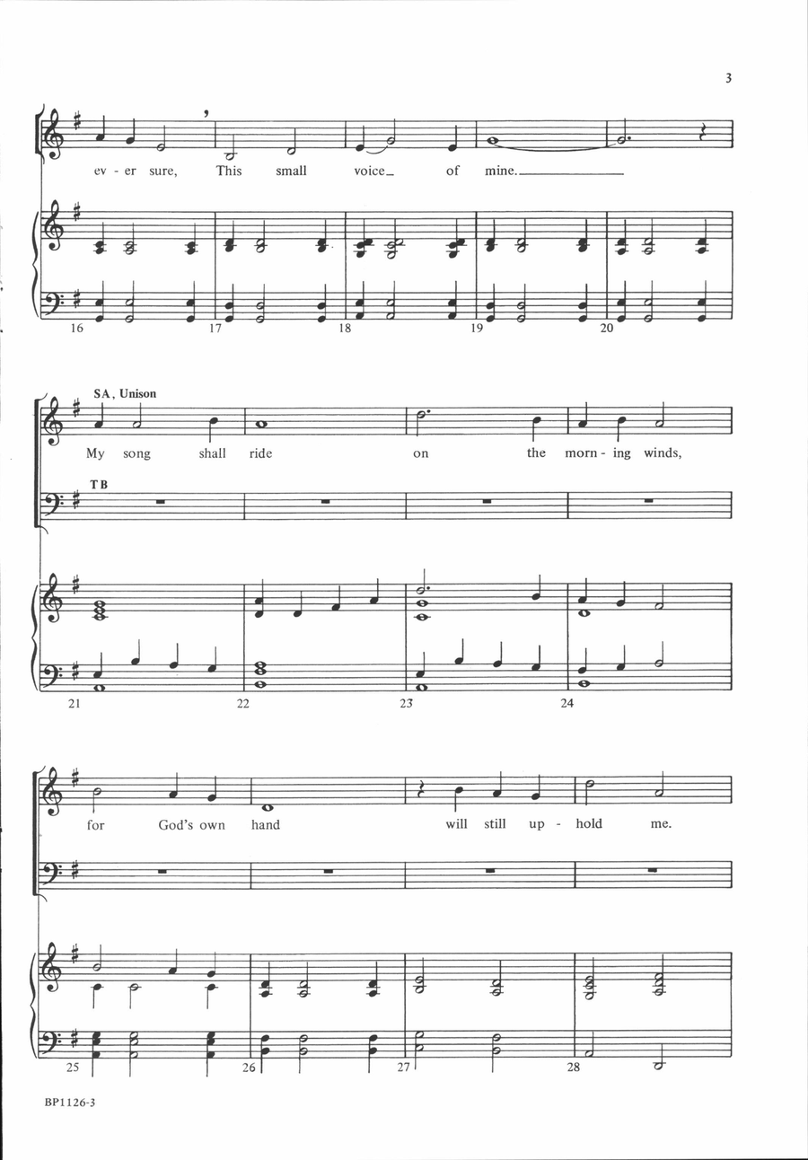 One Small Voice 4-Part scores gallery preview page 3