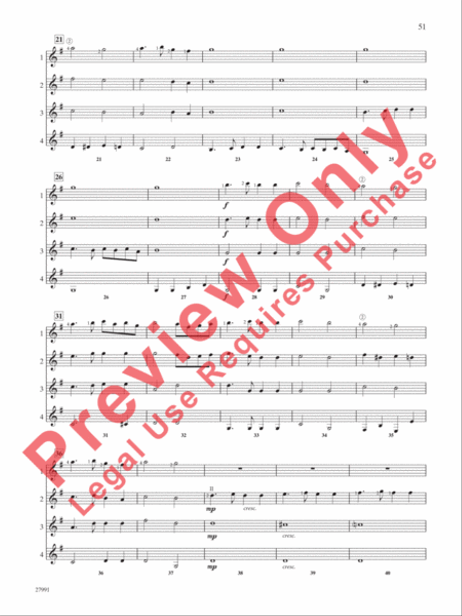 Festive Collection for Guitar Ensemble Guitar Ensemble scores gallery preview page 21