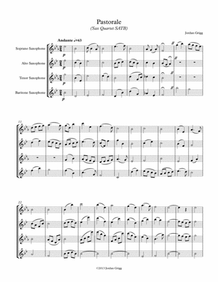 Book cover for Pastorale (Sax Quartet SATB)