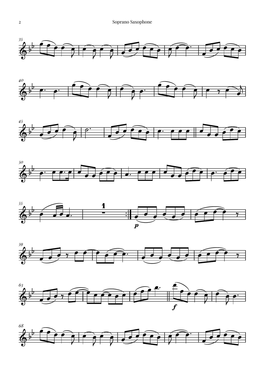 Dandelions Saxophone Quintet scores gallery preview page 6