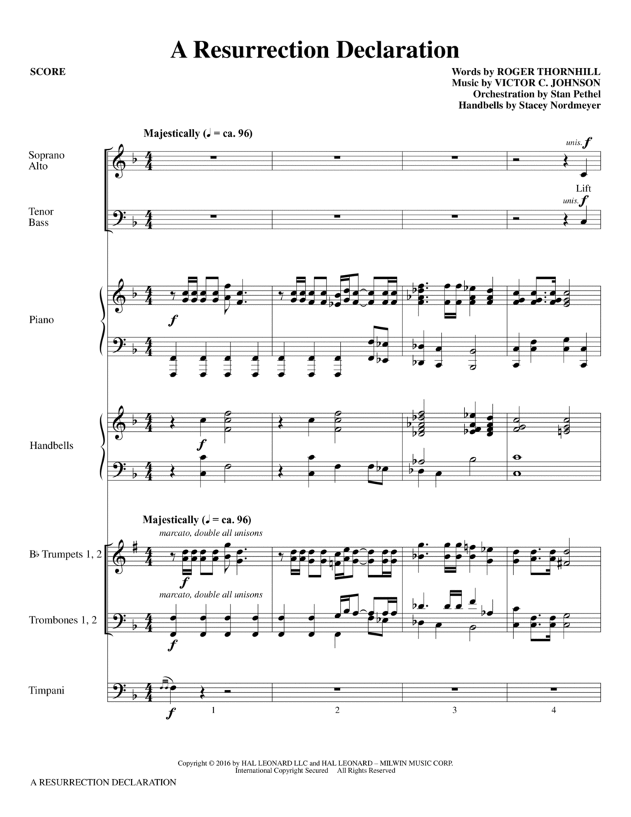 A Resurrection Declaration - Full Score Choir scores gallery preview page 1