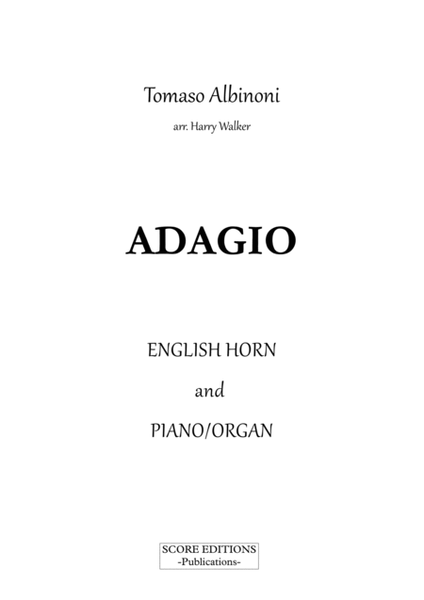 Adagio - Albinoni (for English Horn and Piano/Organ) image number null