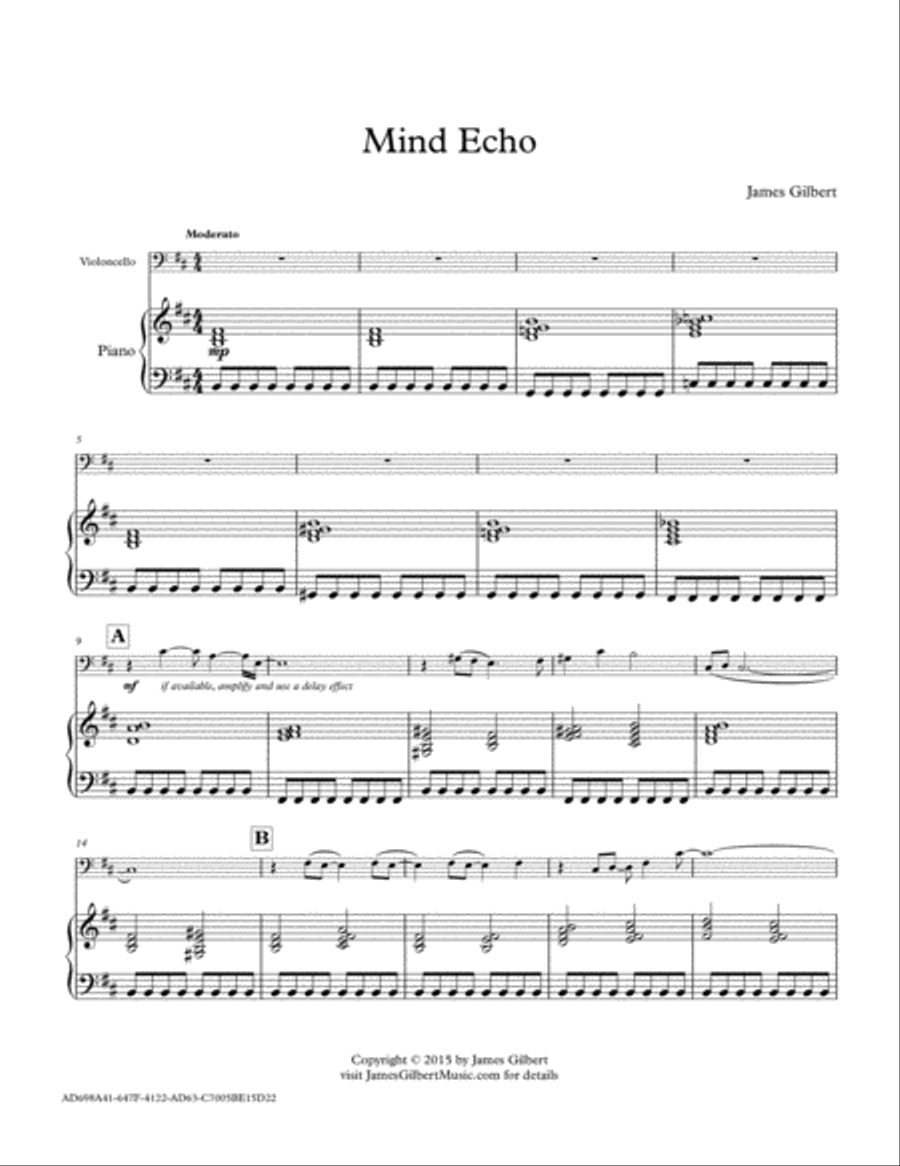 Mind Echo Mind Echo Piano scores gallery preview page 1