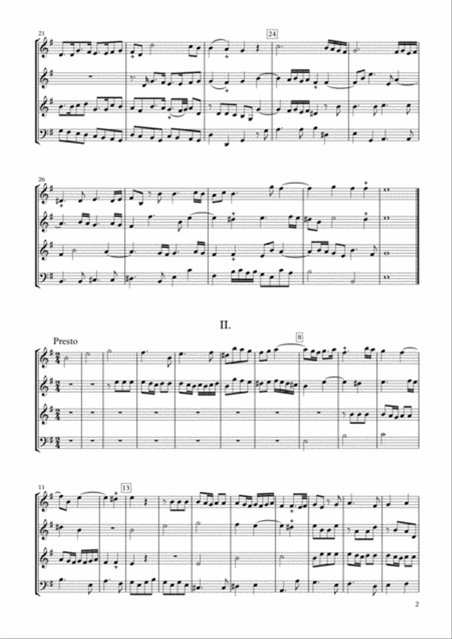 Sonata Op.34-3 for Clarinet quartet Clarinet Quartet scores gallery preview page 2