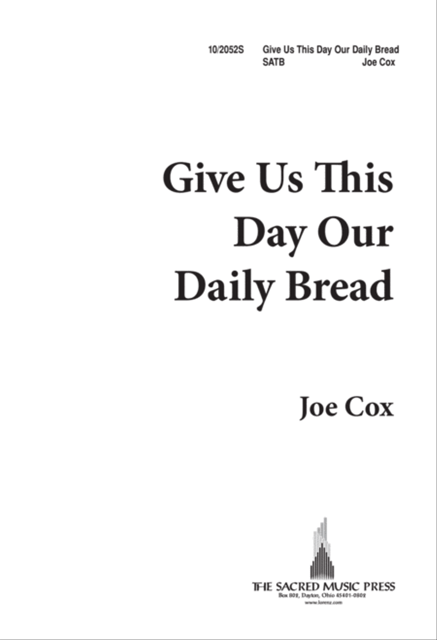 Give Us This Day, Our Daily Bread 4-Part scores gallery preview page 1