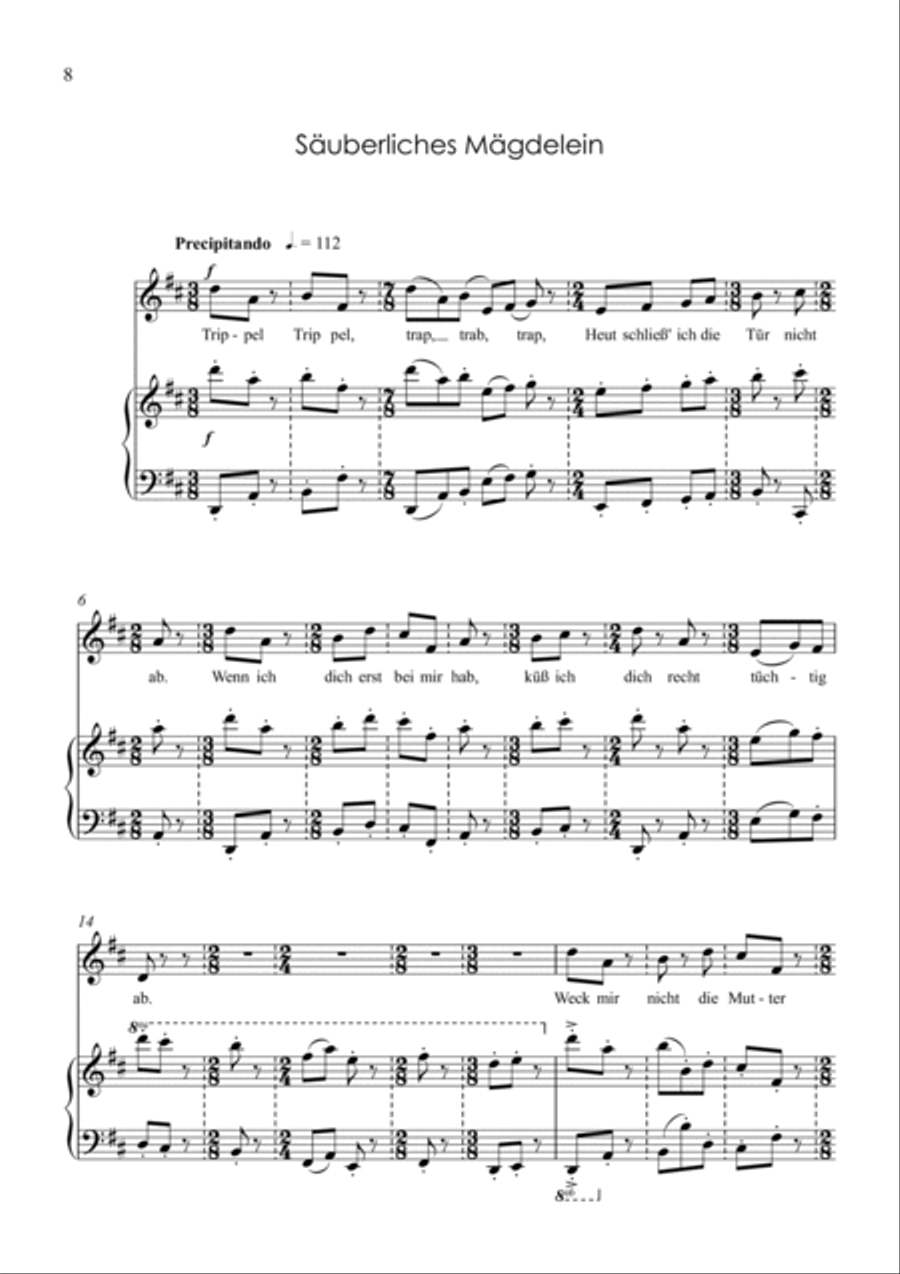 Vier Lieder im Volkston Vier Lieder im Volkston Voice scores gallery preview page 6