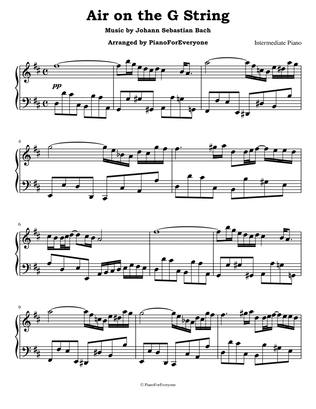 Air on the G String - Bach (Intermediate Piano)