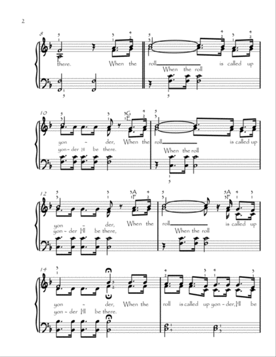 When the Roll Is Called Up Yonder Voice scores gallery preview page 2