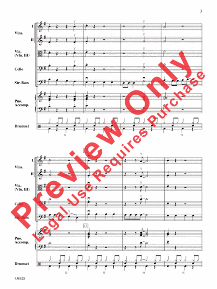 Bass-ically Christmas String Orchestra scores gallery preview page 3