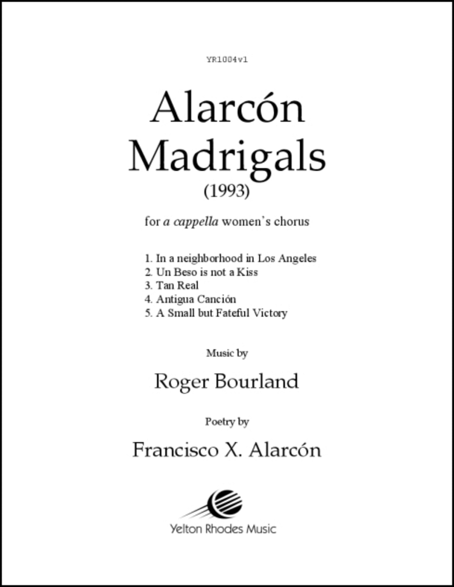 Alarcón Madrigals, Book 1