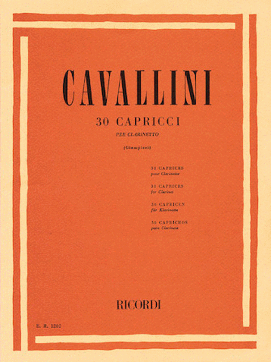 30 Capriccios 30 Capriccios Clarinet Solo scores gallery preview page 1