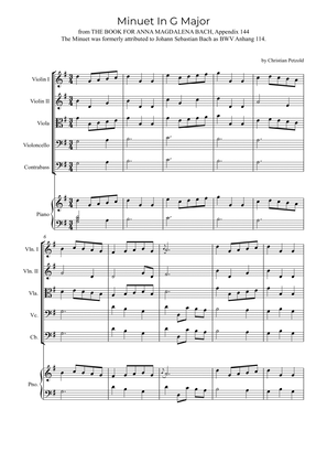 Book cover for Minuet In G Major (with piano)