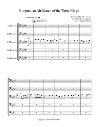 Burgundian Air/March of the Three Kings (F min) (Bassoon Quintet)