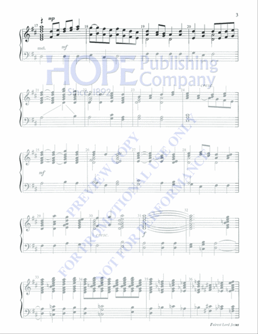 Fairest Lord Jesus Fairest Lord Jesus 3-Octaves scores gallery preview page 3