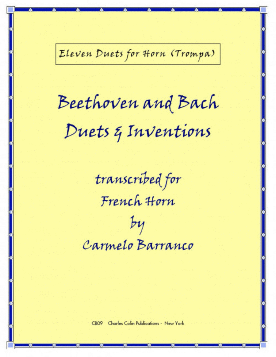 Beethoven and Bach Duets and Inventions