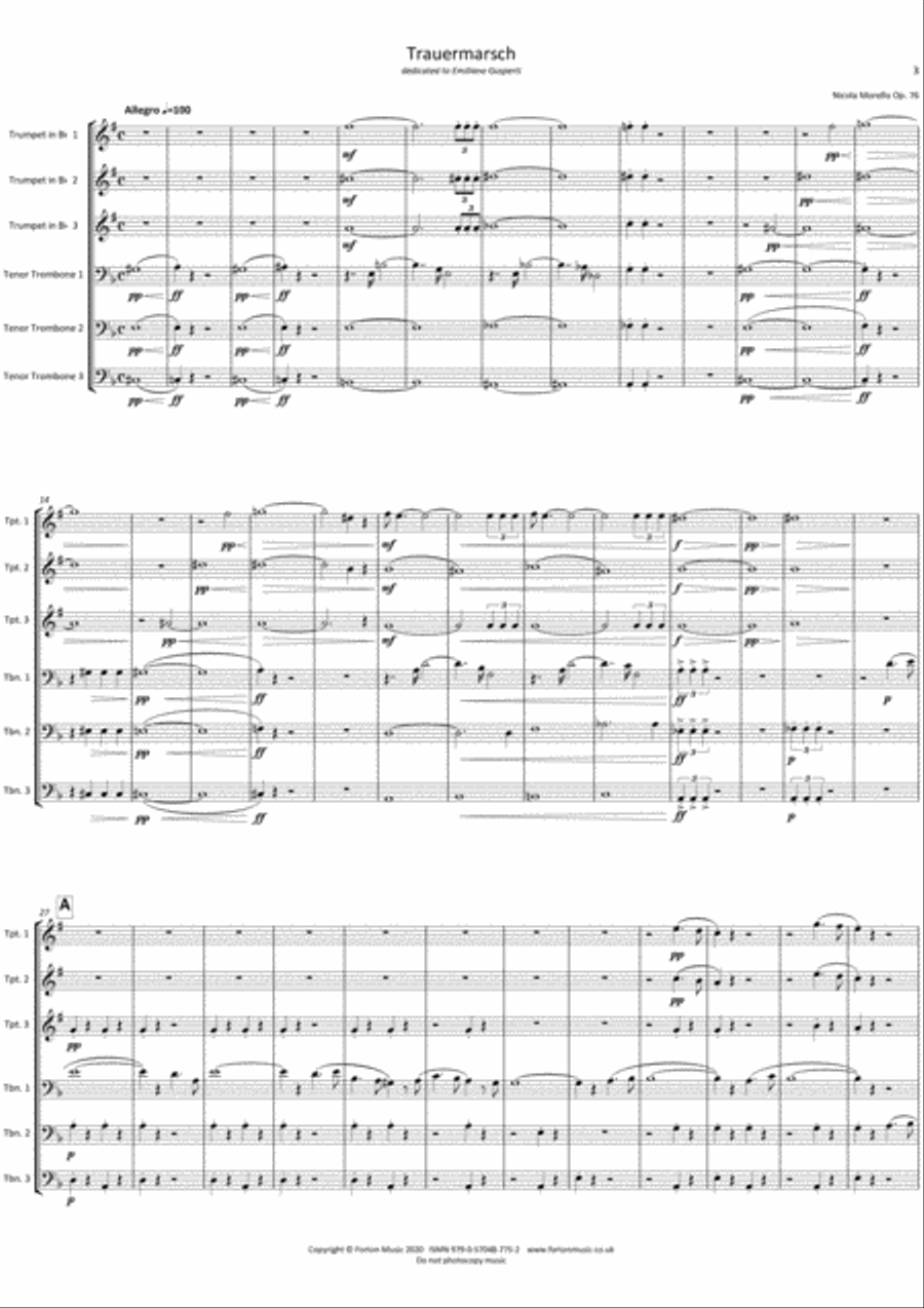 Trauermarsch Trumpet scores gallery preview page 3