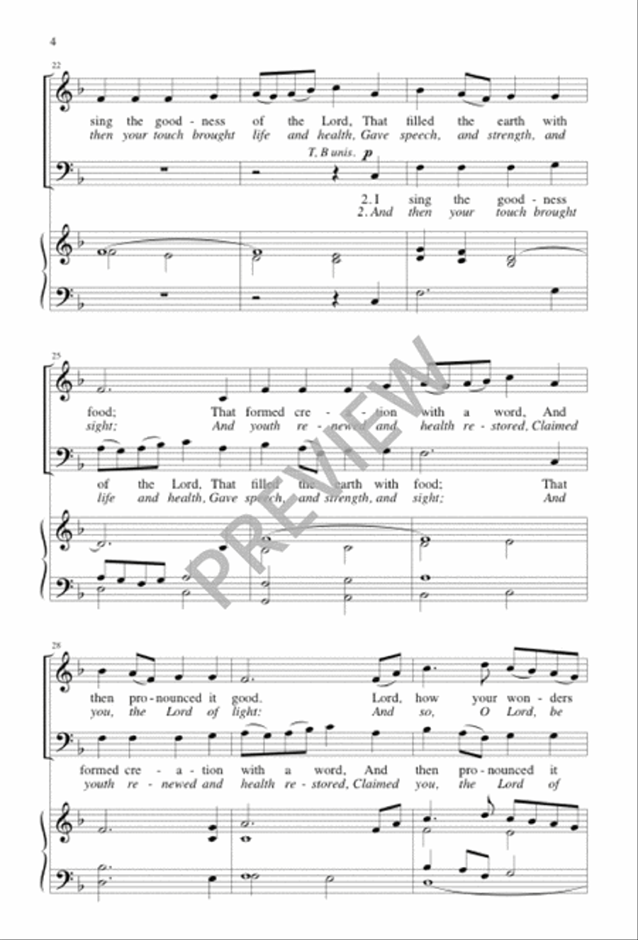 I Sing the Mighty Power of God / Your Hands, O Lord, in Days of Old 2-Part scores gallery preview page 4