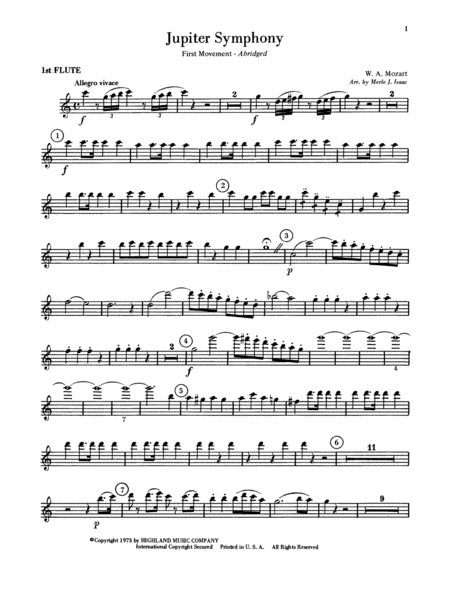 Jupiter Symphony, 1st Movement: Flute