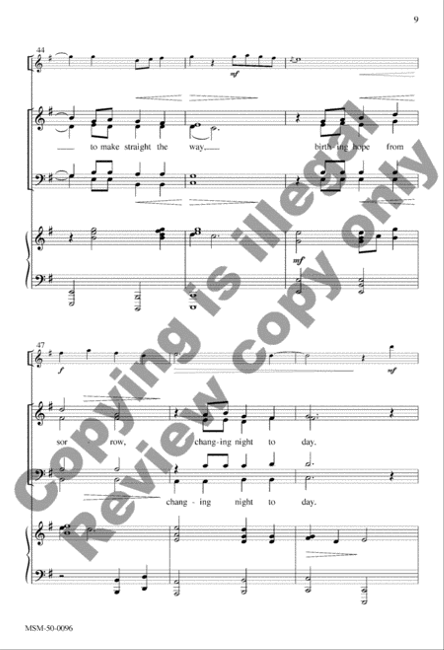 Long-Expected Dawn 4-Part scores gallery preview page 9