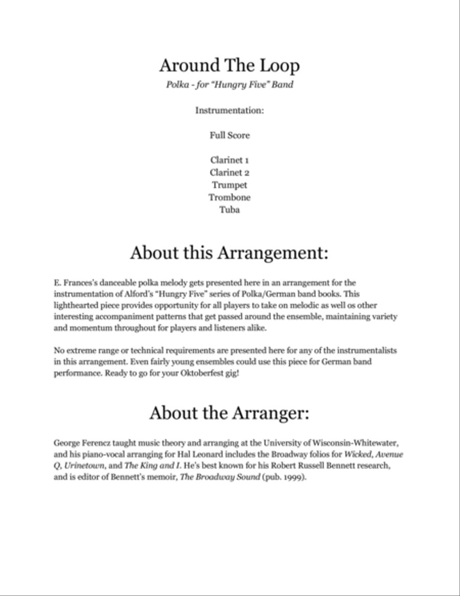 Around The Loop Polka Clarinet scores gallery preview page 2