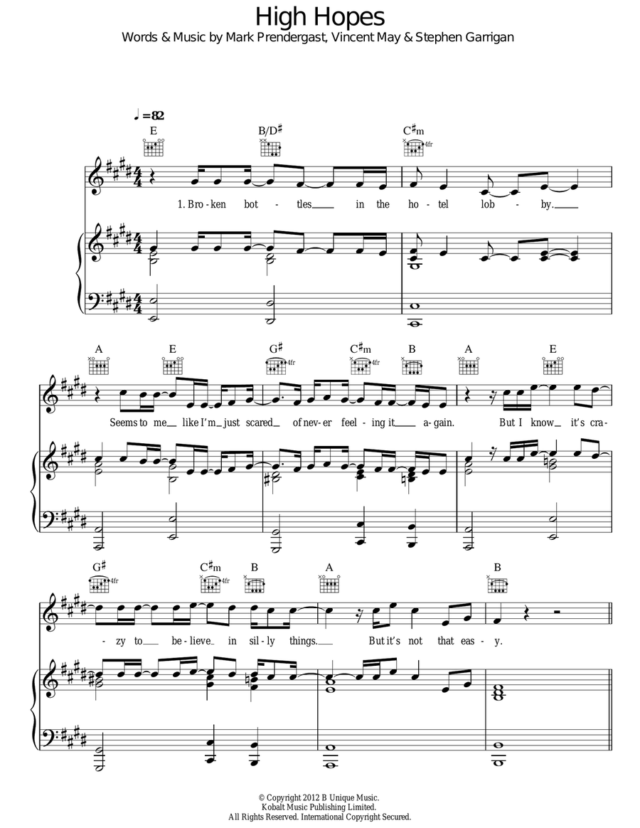 High Hopes Acoustic Guitar scores gallery preview page 1