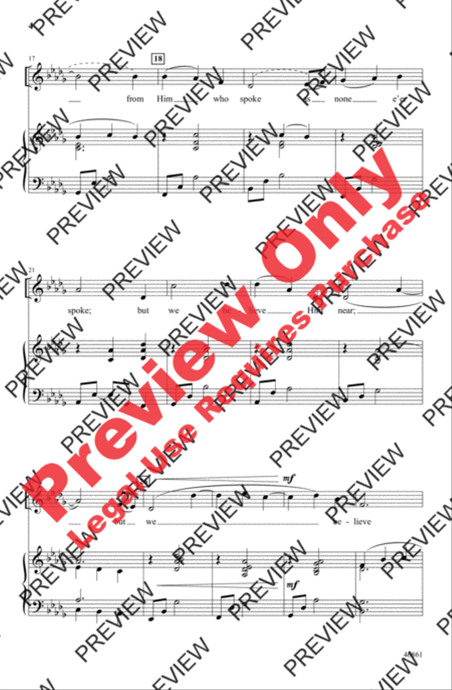We Walk by Faith and Not by Sight 4-Part scores gallery preview page 4