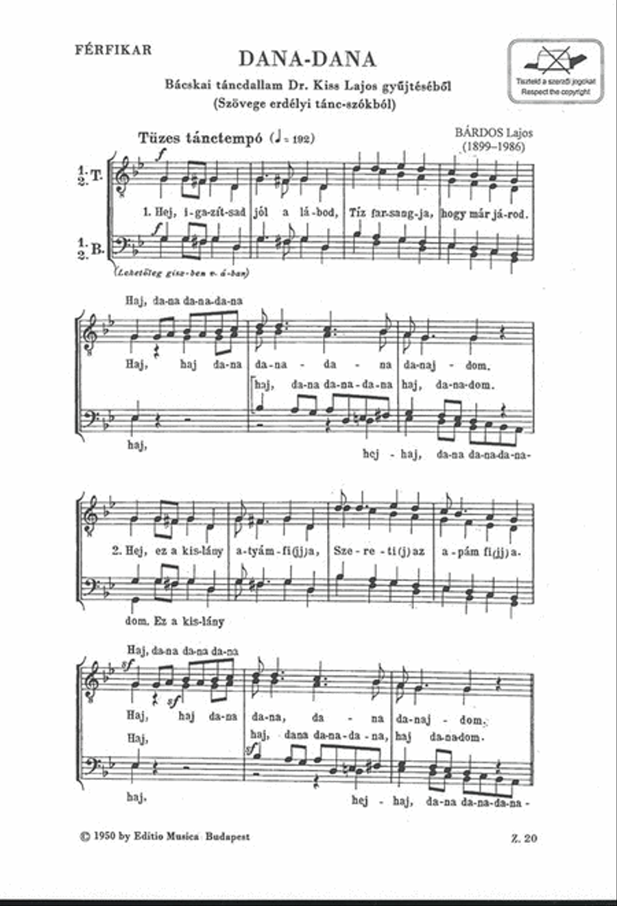 Dana-dana Choir scores gallery preview page 1