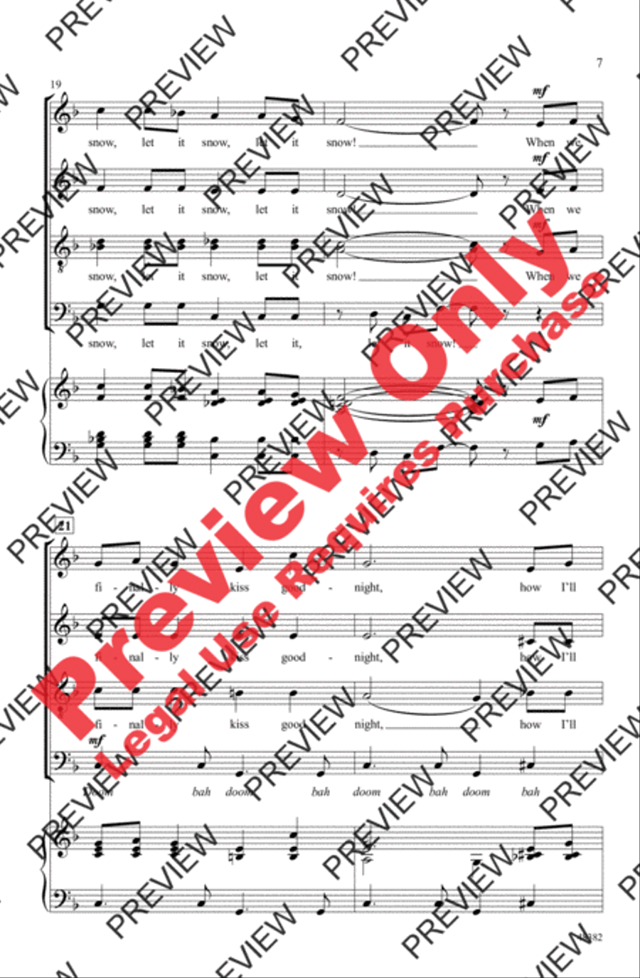 Let It Snow! Let It Snow! Let It Snow! 4-Part scores gallery preview page 7