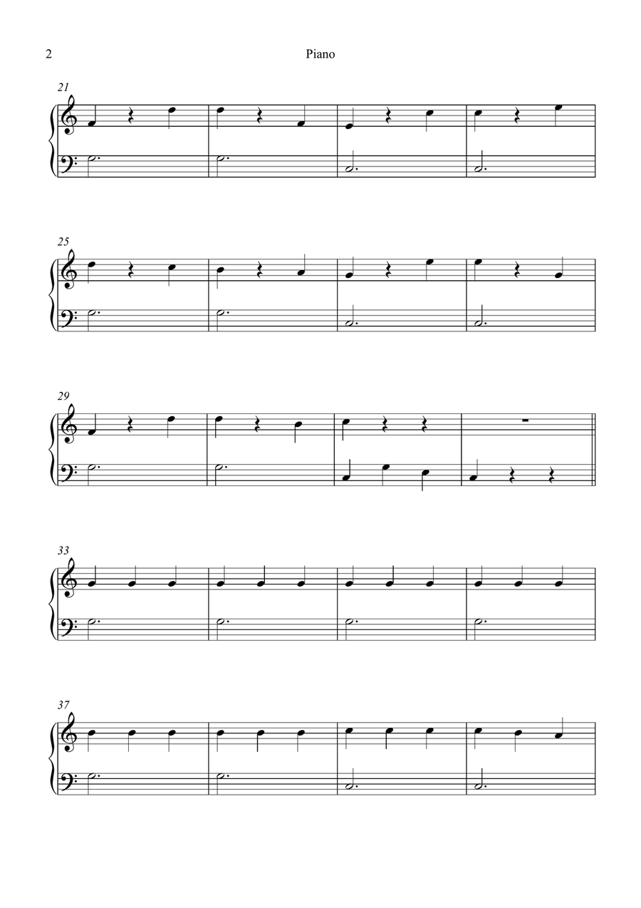 Chopsticks Chopsticks Easy Piano scores gallery preview page 2