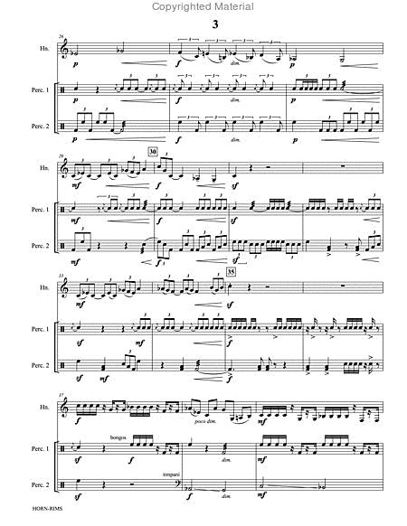 Horn-Rims (score & parts) image number null