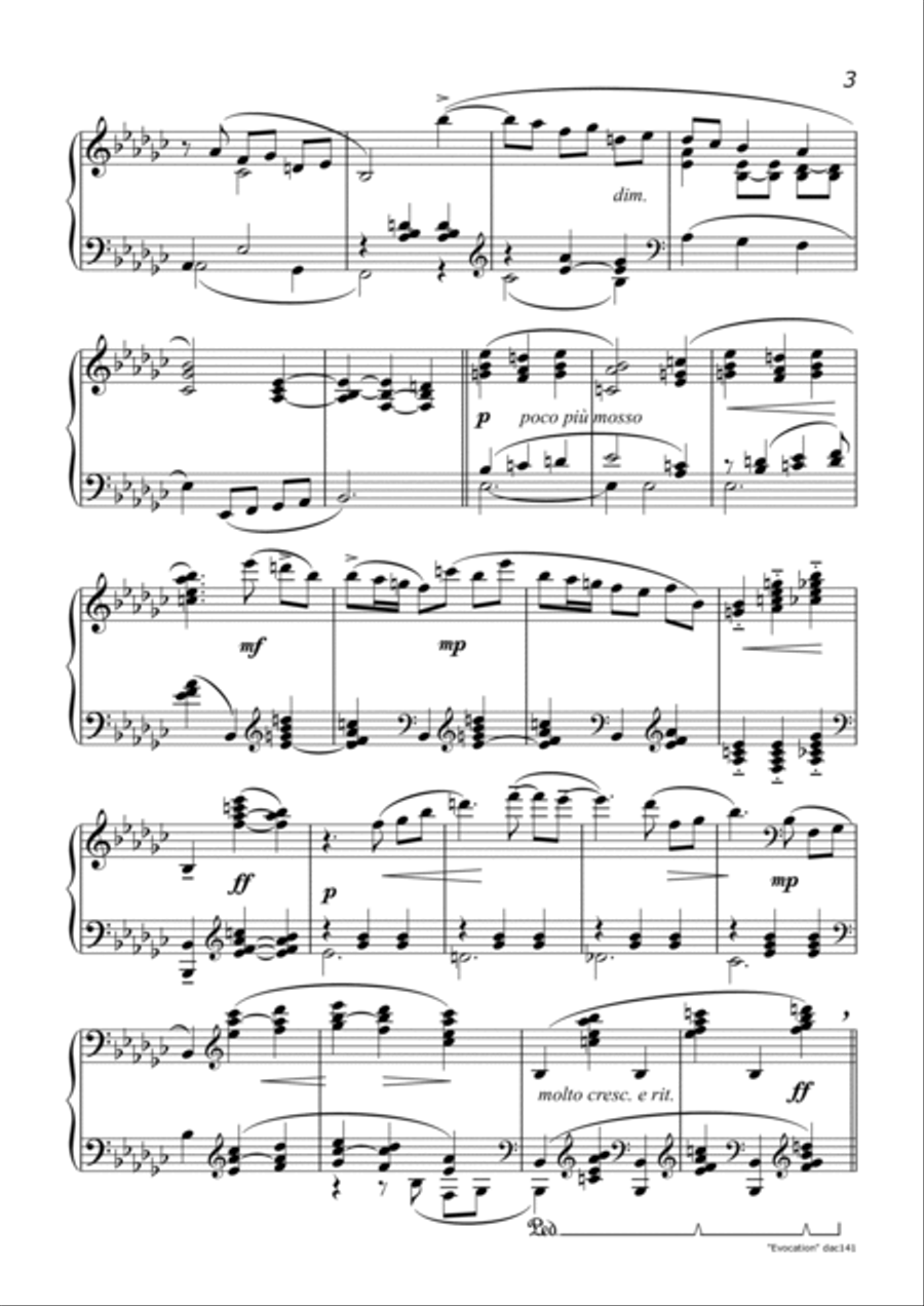 Evocation Piano Solo scores gallery preview page 3