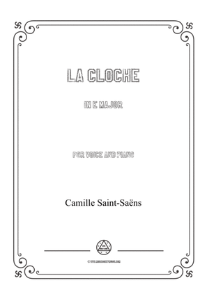 Book cover for Saint-Saëns-La cloche in E Major,for Voice and Piano