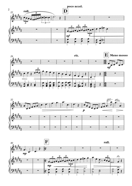 Three Flute Studies, 3rd Study, For Solo Flute & Piano image number null