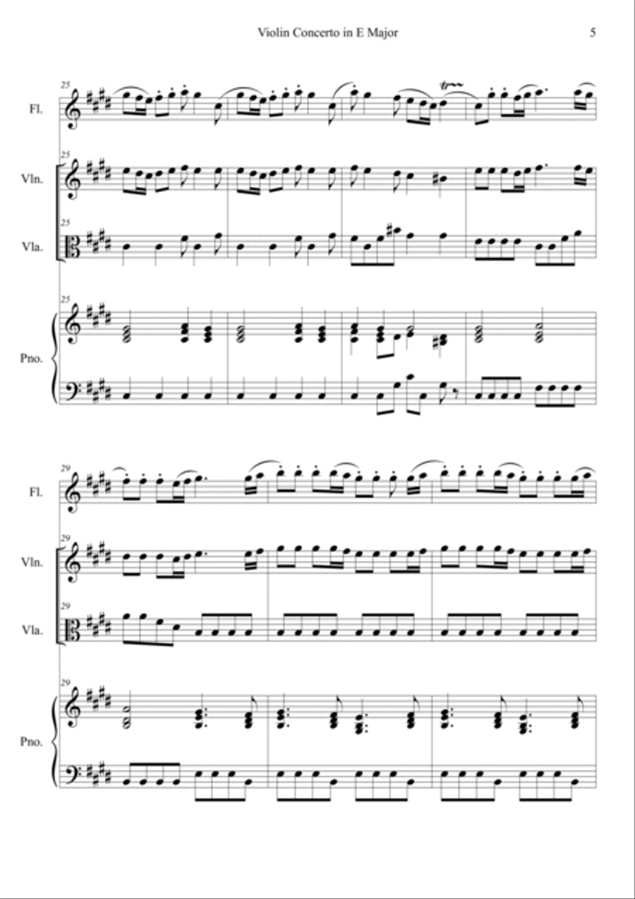 The Four Seasons - Spring (1st Movement) Short Version Viola scores gallery preview page 5