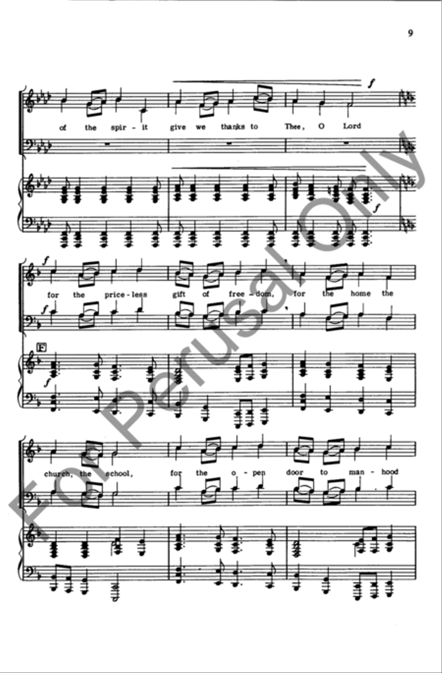 America The Beautiful (Choral Score) 4-Part scores gallery preview page 8