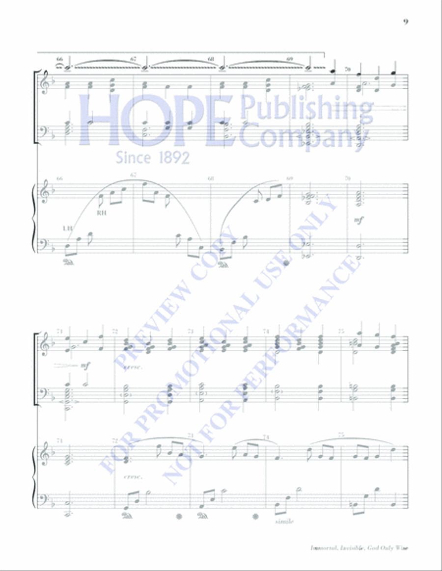 IMMORTAL INVIS-SHER-Director and Piano Score Handbell Choir scores gallery preview page 9